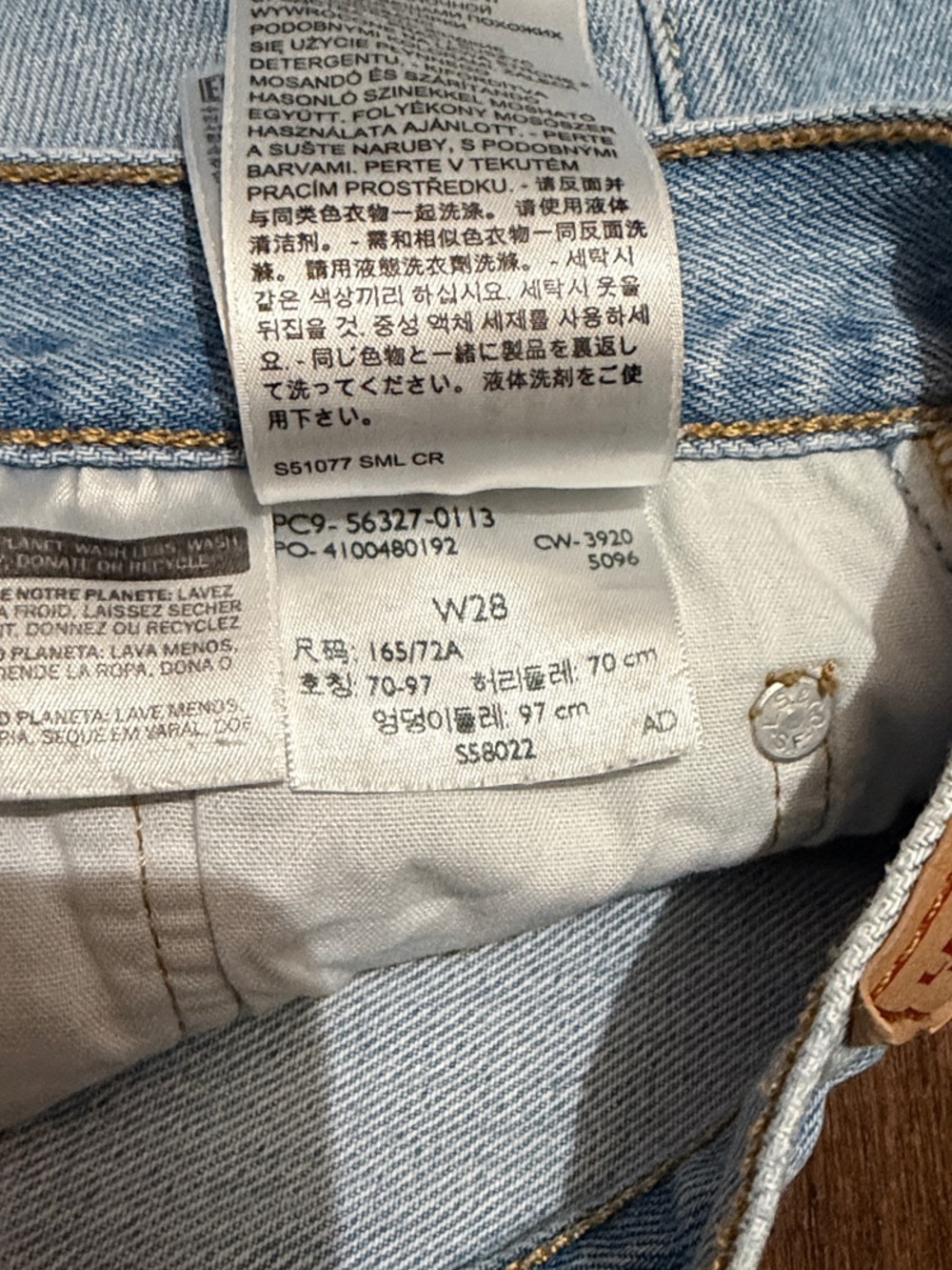 Levi 501 High-Rise Light Blue Denim Cutoff Shorts - Picture 3 of 4